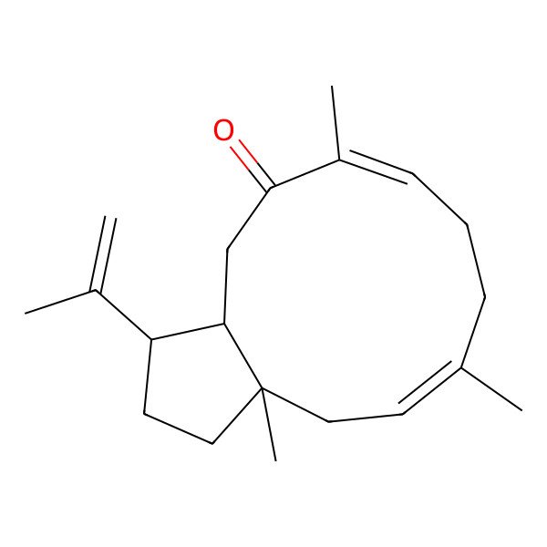 2D Structure of (1R,3E,7E,11S,12R)-Dolabella-3,7,18-Trien-9-One