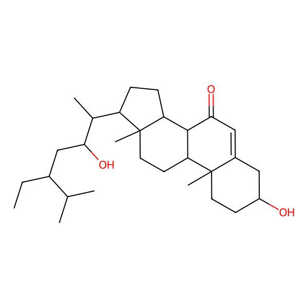 2D Structure of 3,22-Dihydroxystigmast-5-en-7-one