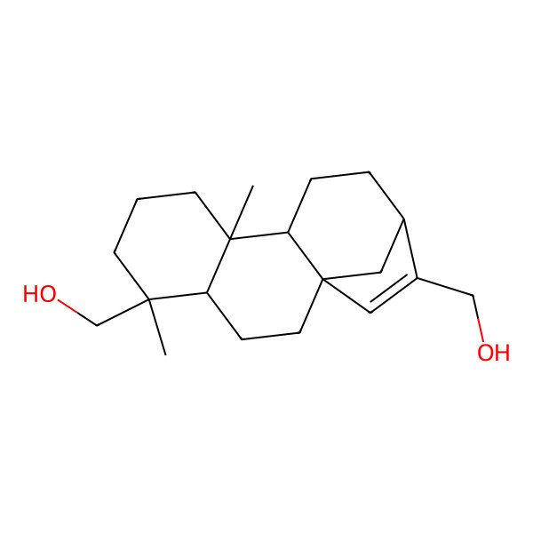 2D Structure of [(1R,4R,5S,9R,10R,13S)-5-(hydroxymethyl)-5,9-dimethyl-14-tetracyclo[11.2.1.01,10.04,9]hexadec-14-enyl]methanol