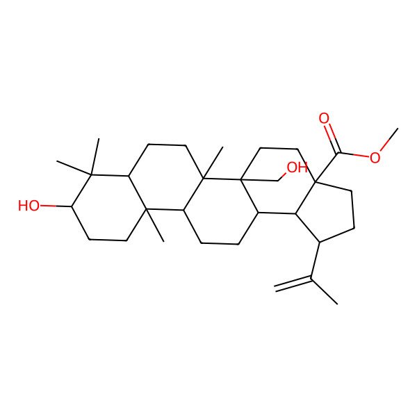2D Structure of 3Alpha,27-Dihydroxylup-20(29)-En-28-Oic Acid Methyl Ester