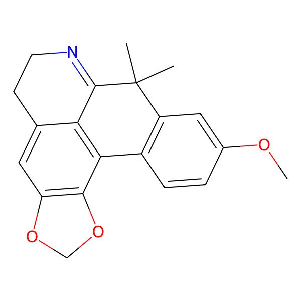 2D Structure of 16-Methoxy-13,13-dimethyl-3,5-dioxa-11-azapentacyclo[10.7.1.02,6.08,20.014,19]icosa-1(20),2(6),7,11,14(19),15,17-heptaene