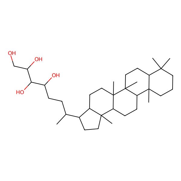 2D Structure of (32R,33R,34R)-bacteriohopanetetrol