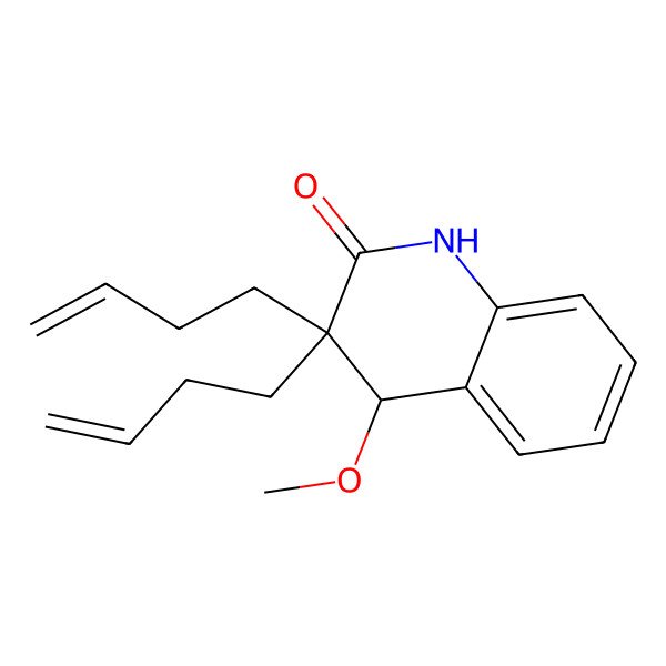 2D Structure of 3,3-Bis(but-3-enyl)-4-methoxy-1,4-dihydroquinolin-2-one