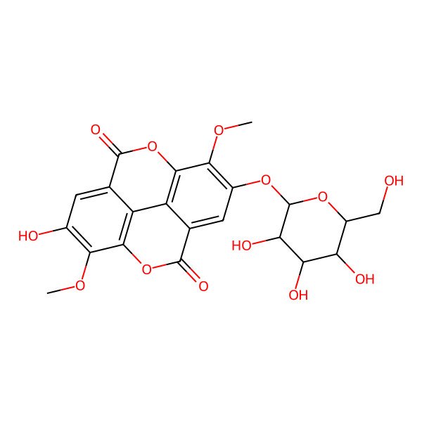 2D Structure of 3,3'-Di-O-Methylellagic Acid 4'-Glucoside 2D Structure of 3,3'-Di-O-Methylellagic Acid 4'-Glucoside