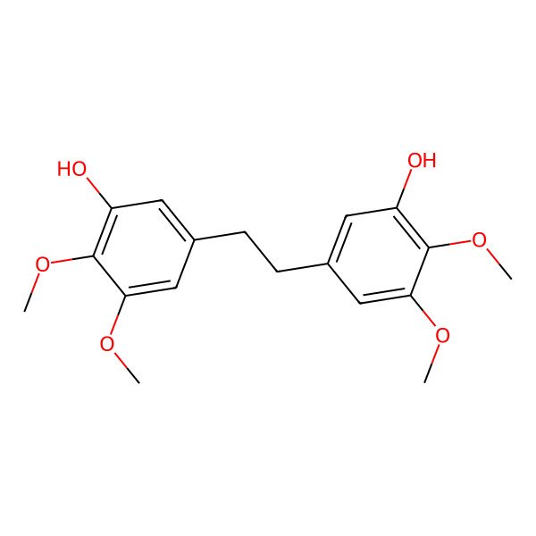 2D Structure of 5-[2-(3-Hydroxy-4,5-dimethoxyphenyl)ethyl]-2,3-dimethoxyphenol