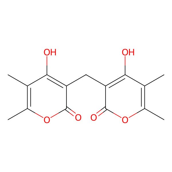 2D Structure of 3,3'-Methylenebis[4-hydroxy-5,6-dimethyl-2H-pyran-2-one]