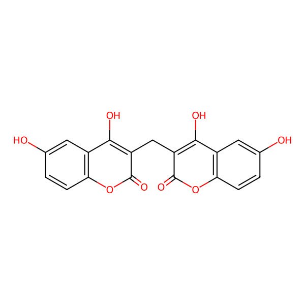 2D Structure of 3,3'-Methylenebis(4,6-dihydroxycoumarin)