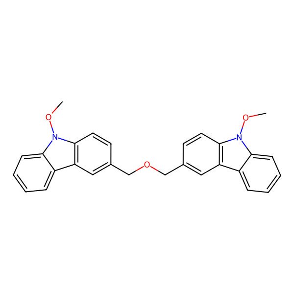 2D Structure of 3,3'-[Oxybis(Methylene)]Bis(9-Methoxy-9H-Carbazole)