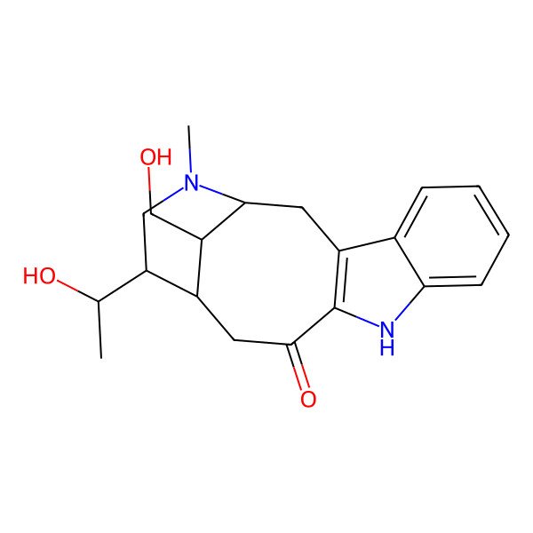 2D Structure of (1S,14R,15R,18R)-15-[(1S)-1-hydroxyethyl]-18-(hydroxymethyl)-17-methyl-10,17-diazatetracyclo[12.3.1.03,11.04,9]octadeca-3(11),4,6,8-tetraen-12-one