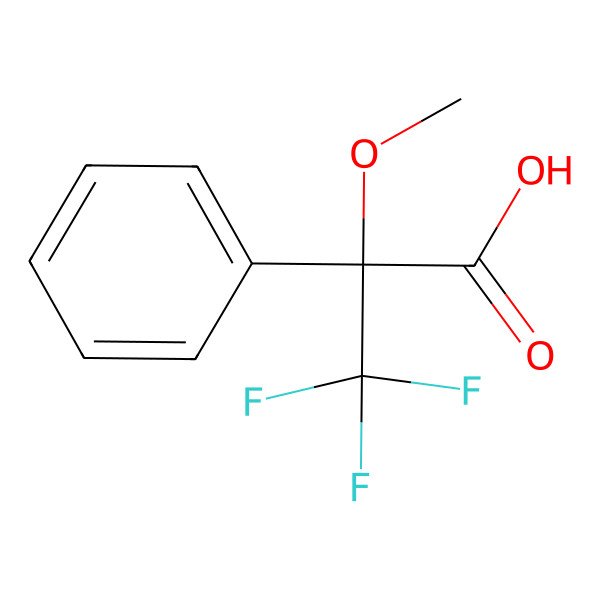2D Structure of 3,3,3-Trifluoro-2-methoxy-2-phenylpropanoic acid