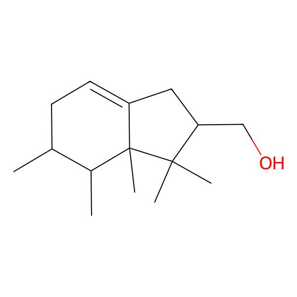 2D Structure of (3,3,3a,4,5-pentamethyl-2,4,5,6-tetrahydro-1H-inden-2-yl)methanol
