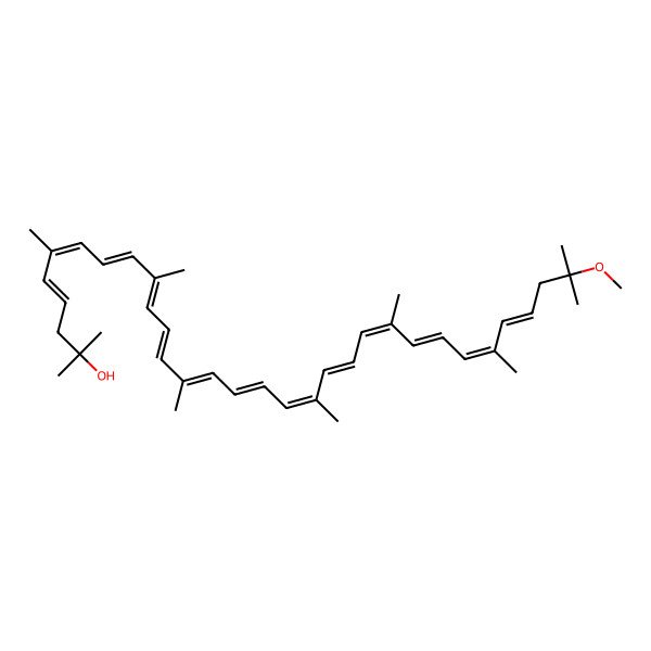2D Structure of 3,3a(2),4,4a(2)-Tetradehydro-1a(2),2a(2)-dihydro-1a(2)-methoxy-I,I-caroten-1(2H)-ol