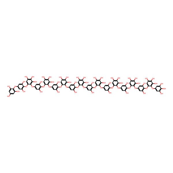 2D Structure of 5-[4-[6-[4-[6-[4-[6-[4-[6-[4-[6-[4-[6-[4-[6-[2,6-Dihydroxy-4-(2,4,6-trihydroxyphenoxy)phenoxy]-2,3,4-trihydroxyphenoxy]-2,6-dihydroxyphenoxy]-2,3,4-trihydroxyphenoxy]-2,6-dihydroxyphenoxy]-2,3,4-trihydroxyphenoxy]-2,6-dihydroxyphenoxy]-2,3,4-trihydroxyphenoxy]-2,6-dihydroxyphenoxy]-2,3,4-trihydroxyphenoxy]-2,6-dihydroxyphenoxy]-2,3,4-trihydroxyphenoxy]-2,6-dihydroxyphenoxy]-2,3,4-trihydroxyphenoxy]-2,6-dihydroxyphenoxy]-4-(3,4,5-trihydroxyphenoxy)benzene-1,2,3-triol