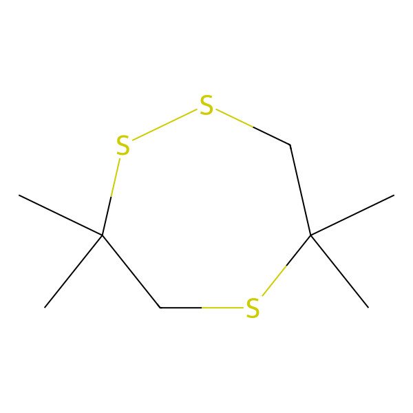 2D Structure of 3,3,6,6-Tetramethyl-1,2,5-trithiepane