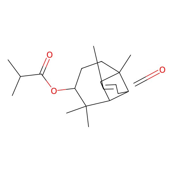 2D Structure of (3,3,7,9-Tetramethyl-11-oxo-4-tricyclo[5.4.0.02,8]undec-9-enyl) 2-methylpropanoate