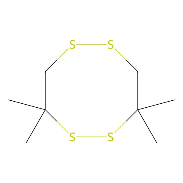 2D Structure of 3,3,8,8-Tetramethyl-1,2,5,6-tetrathiocane