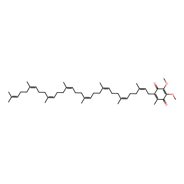 2D Structure of 2,3-Dimethoxy-5-methyl-6-(3,7,11,15,19,23,27,31-octamethyldotriaconta-2,6,10,14,18,22,26,30-octaenyl)cyclohexa-2,5-diene-1,4-dione