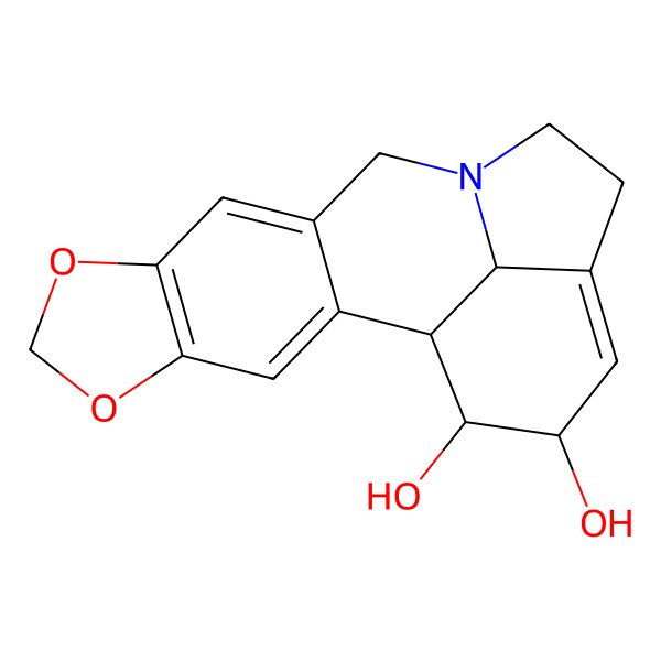 2D Structure of 3,3a-Didehydrolycoran-1alpha,2beta-diol