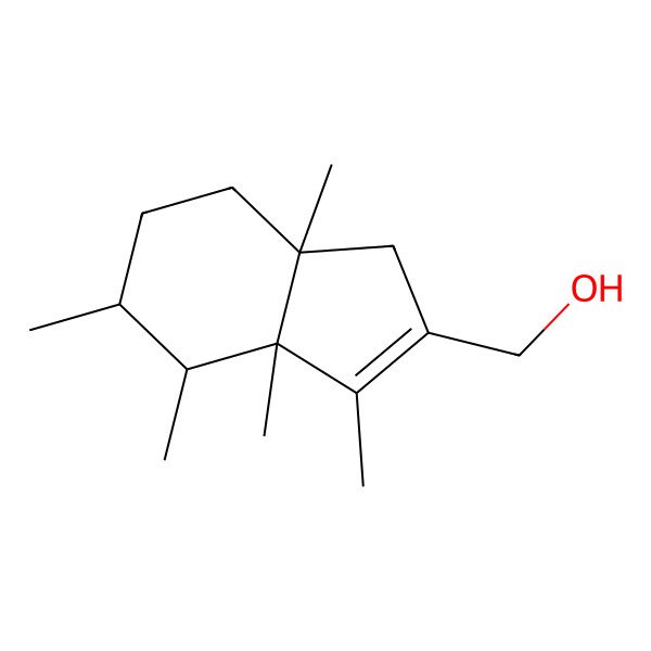 2D Structure of (3,3a,4,5,7a-pentamethyl-4,5,6,7-tetrahydro-1H-inden-2-yl)methanol 2D Structure of (3,3a,4,5,7a-pentamethyl-4,5,6,7-tetrahydro-1H-inden-2-yl)methanol