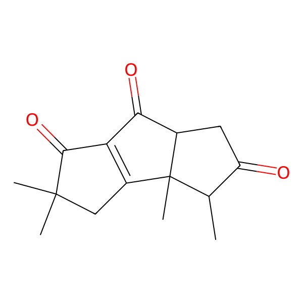 2D Structure of 3,3a,5,5-Tetramethyl-1,3,4,7a-tetrahydrocyclopenta[b]pentalene-2,6,7-trione