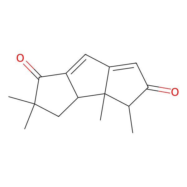 2D Structure of 3,3a,5,5-tetramethyl-3b,4-dihydro-3H-cyclopenta[a]pentalene-2,6-dione