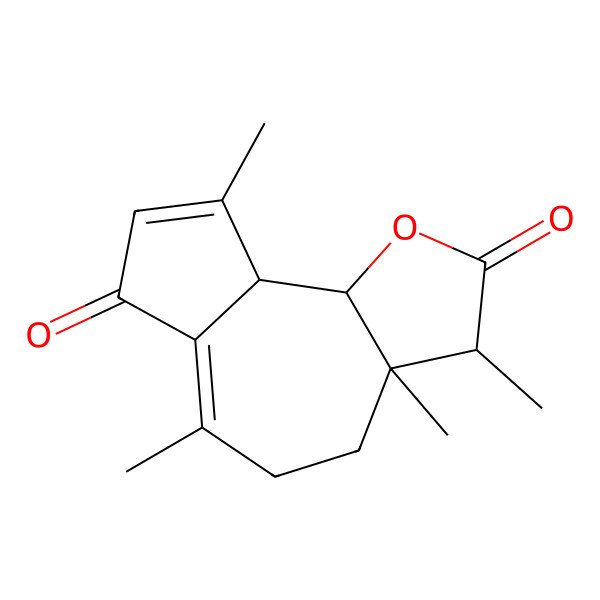 2D Structure of 3,3a,6,9-tetramethyl-4,5,9a,9b-tetrahydro-3H-azuleno[4,5-b]furan-2,7-dione