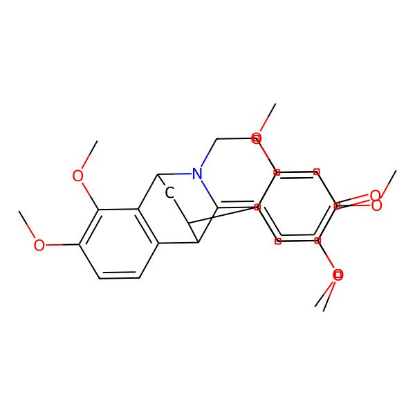 2D Structure of (1R,12S,19R)-5,14,15-trimethoxy-19-(2,4,5-trimethoxyphenyl)-11-azapentacyclo[10.6.2.02,11.03,8.013,18]icosa-2,4,7,13(18),14,16-hexaen-6-one