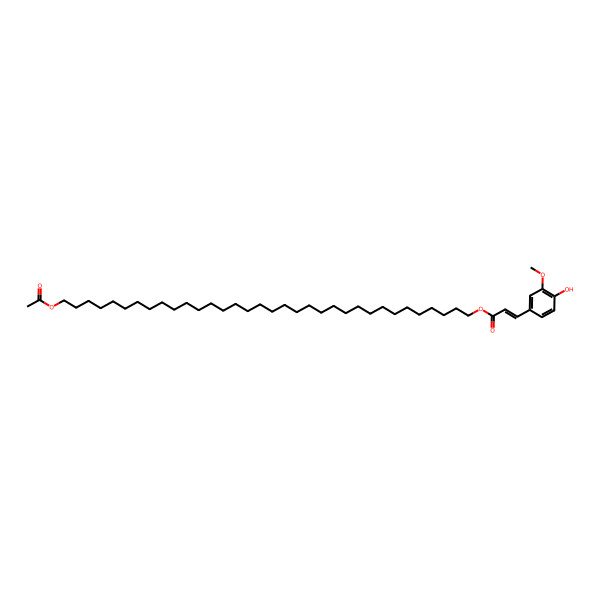 2D Structure of 34-Acetyloxytetratriacontyl 3-(4-hydroxy-3-methoxyphenyl)prop-2-enoate