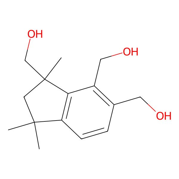 2D Structure of [3,4-bis(hydroxymethyl)-1,1,3-trimethyl-2H-inden-5-yl]methanol