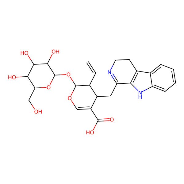 2D Structure of 3,4-Dehydro-strictosidinic acid
