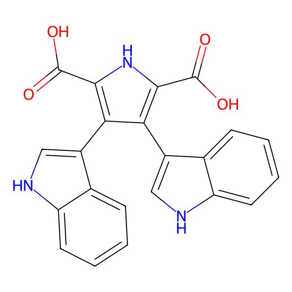 2D Structure of 3,4-DI-1H-Indol-3-YL-1H-pyrrole-2,5-dicarboxylic acid