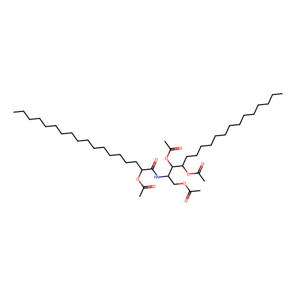 2D Structure of [3,4-Diacetyloxy-2-(2-acetyloxyoctadecanoylamino)octadecyl] acetate
