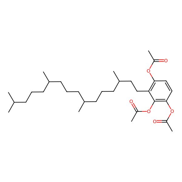 2D Structure of [3,4-Diacetyloxy-2-(3,7,11,15-tetramethylhexadecyl)phenyl] acetate