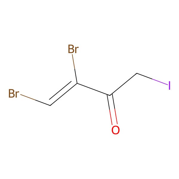 2D Structure of 3,4-Dibromo-1-iodobut-3-en-2-one