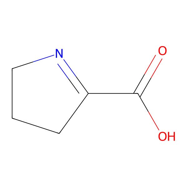 2D Structure of 3,4-Dihydro-2H-pyrrole-5-carboxylic acid