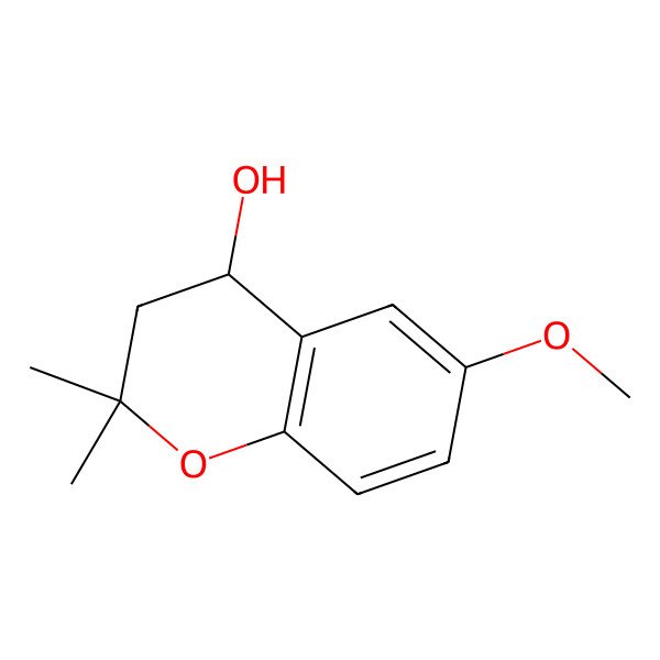 2D Structure of 3,4-Dihydro-6-methoxy-2,2-dimethyl-2H-1-benzopyran-4-ol