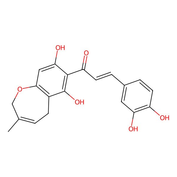 2D Structure of 3',4'-Dihydrooxepino-6'-hydroxybutein