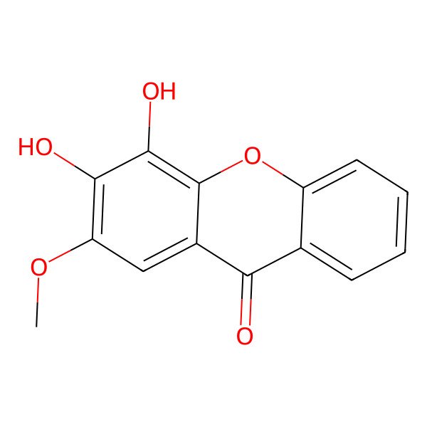 2D Structure of 3,4-Dihydroxy-2-methoxyxanthone 2D Structure of 3,4-Dihydroxy-2-methoxyxanthone