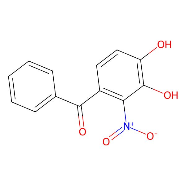 2D Structure of 3,4-Dihydroxy-2-nitrobenzophenone