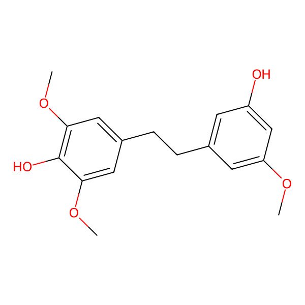2D Structure of 3,4'-Dihydroxy-3',5,5'-trimethoxybibenzyl 2D Structure of 3,4'-Dihydroxy-3',5,5'-trimethoxybibenzyl