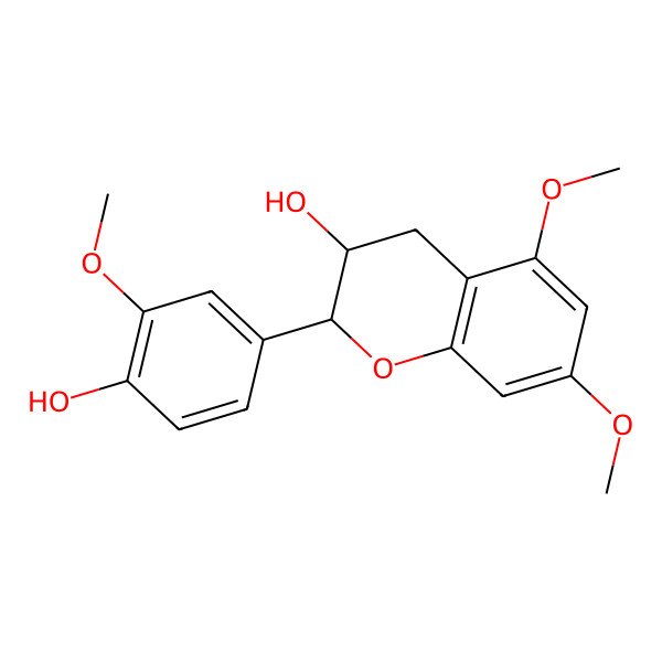 2D Structure of 3,4'-Dihydroxy-3',5,7-trimethoxyflavan