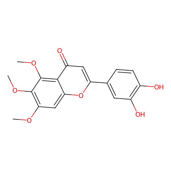2D Structure of 3',4'-Dihydroxy-5,6,7-trimethoxyflavone 2D Structure of 3',4'-Dihydroxy-5,6,7-trimethoxyflavone