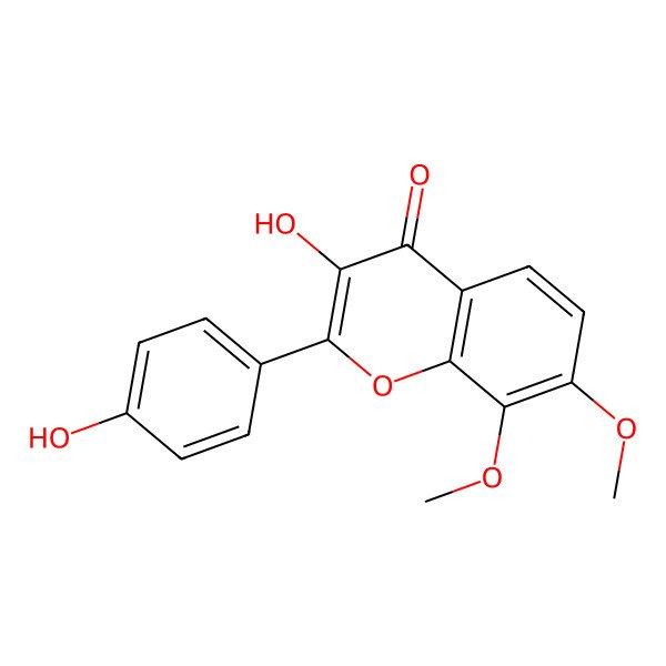 2D Structure of 3,4'-Dihydroxy-7,8-dimethoxyflavone
