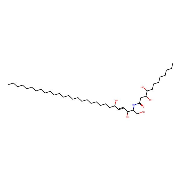 2D Structure of 3,4-dihydroxy-N-(1,3,6-trihydroxynonacos-4-en-2-yl)dodecanamide