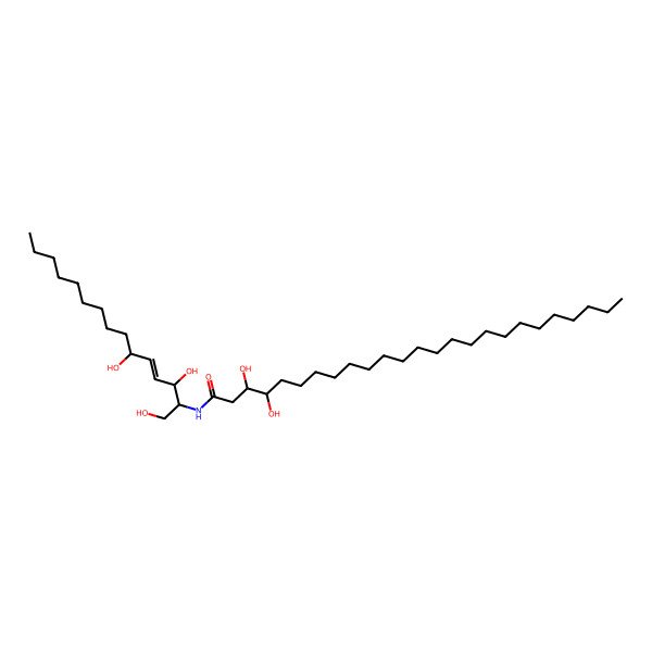 2D Structure of 3,4-dihydroxy-N-(1,3,6-trihydroxypentadec-4-en-2-yl)pentacosanamide 2D Structure of 3,4-dihydroxy-N-(1,3,6-trihydroxypentadec-4-en-2-yl)pentacosanamide