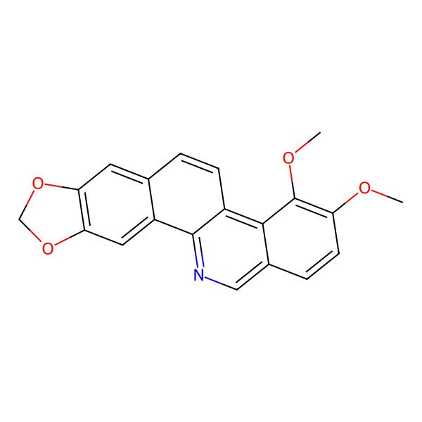 2D Structure of 3,4-Dimethoxy-[1,3]benzodioxolo[5,6-c]phenanthridine