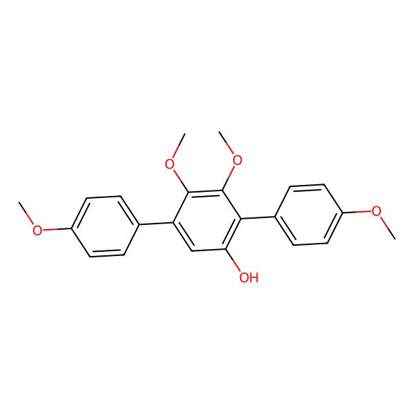 2D Structure of 3,4-Dimethoxy-2,5-bis(4-methoxyphenyl)phenol