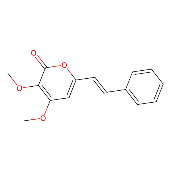 2D Structure of 3,4-dimethoxy-6-[(E)-2-phenylethenyl]pyran-2-one