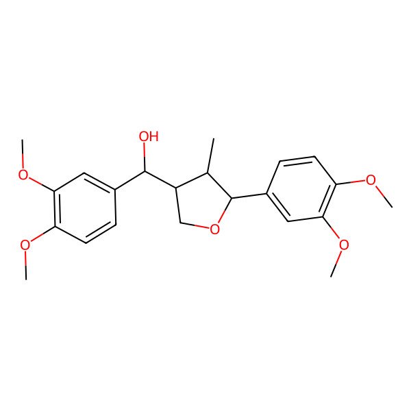 2D Structure of (3,4-Dimethoxyphenyl)-[5-(3,4-dimethoxyphenyl)-4-methyloxolan-3-yl]methanol
