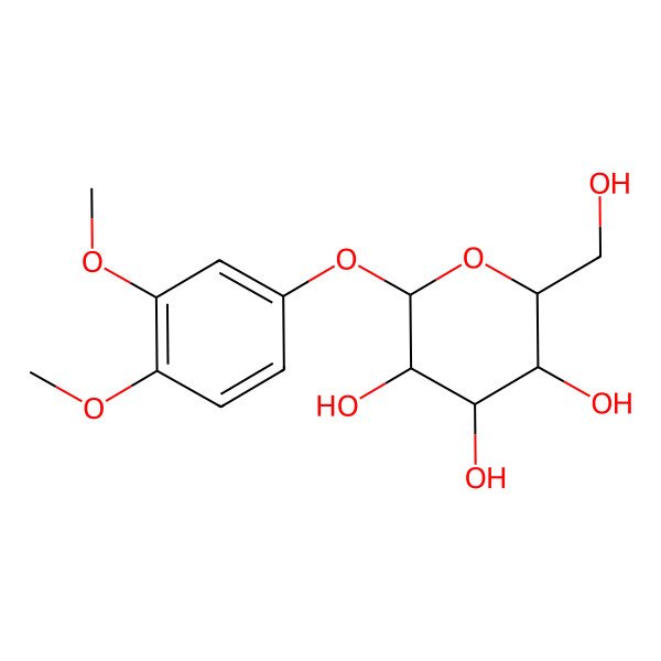 2D Structure of 3,4-Dimethoxyphenyl glucoside 2D Structure of 3,4-Dimethoxyphenyl glucoside